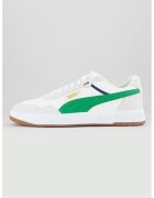 Puma Pantofi sport de piele intoarsa si piele ecologica Court Ultra - Alb/Verde/Alb murdar