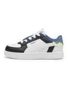 Puma Pantofi sport din piele ecologica Caven 2.0 - Alb/Negru/Albastru