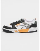 Puma Pantofi sport din piele ecologica cu garnituri contrastante Tech Desert Road - Alb/Negru/Portocaliu