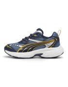 Puma Pantofi sport din piele ecologica cu garnituri din plasa Morphic Techie - Galben/Albastru inchis/Bleumarin