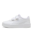 Puma Pantofi sport din piele ecologica cu inchidere velcro Carina 3.0 - Alb optic