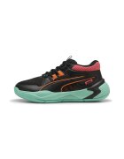 Puma Pantofi sport din piele ecologica cu insertii din plasa - pentru baseball Uproar JR - Rosu/Negru/Verde menta