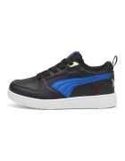 Puma Pantofi sport din piele ecologica cu segmente din material textil Rebound - Negru/Albastru royal