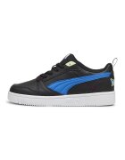 Puma Pantofi sport din piele ecologica cu segmente din material textil Rebound - Negru/Albastru royal