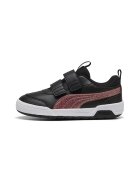 Puma Pantofi sport din piele ecologica cu velcro multiflex 2 Glitz - Negru/Roz prafuit
