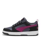Puma Pantofi sport din piele ecologica Rebound V6 - Negru/Gri carbune/Albastru lavanda
