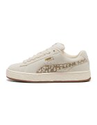 Puma Pantofi sport din piele intoarsa cu animal print Suede XL - Alb fildes/Maro deschis