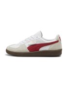 Puma Pantofi sport din piele intoarsa Palermo - Rosu/Alb/Grej