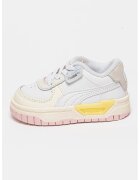 Puma Pantofi sport din piele si piele ecologica Cali Dream - Alb/Galben/Roz