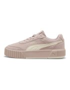 Puma Pantofi sport flatform Carina Mia de piele intoarsa cu garnituri de piele ecologica - Alb fildes/Roz prafuit