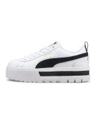 Puma Pantofi sport flatform cu insertii din piele intoarsa Mayze - Alb/Negru