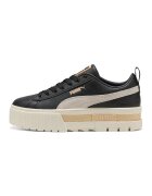 Puma Pantofi sport flatform cu insertii din piele intoarsa Mayze - Negru/Maro taupe deschis