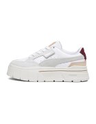 Puma Pantofi sport flatform cu insertii din piele intoarsa Mayze Stack Luxe - Alb/Gri deschis/Bej