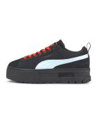 Puma Pantofi sport flatform de piele intoarsa Mayze - Negru/Albastru deschis