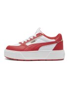 Puma Pantofi sport flatform din piele si piele ecologica Karmen Rebelle - Alb/Rosu vermillion
