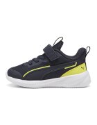 Puma Pantofi sport Flyer 3 de plasa cu banda velcro - Albastru ultramarin/Verde lime