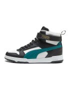 Puma Pantofi sport high-top unisex cu insertii din piele RBD Game - Alb/Negru/Verde persan