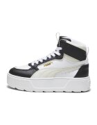 Puma Pantofi sport medii de piele si piele ecologica Karmen - Alb/Negru