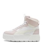 Puma Pantofi sport medii de piele si piele ecologica Karmen - Alb/Roz pal