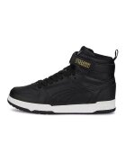 Puma Pantofi sport mid-high de piele cu model cu perforatii RBD Game - Auriu/Negru