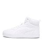 Puma Pantofi sport mid-high de piele ecologica cu model unisex Caven 2.0 - Alb optic