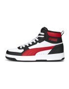 Puma Pantofi sport mid-high de piele ecologica Rebound Joy - Rosu/Negru/Alb murdar