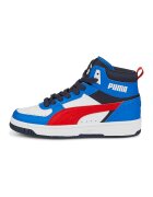 Puma Pantofi sport mid-high de piele ecologica Rebound - Rosu/Alb/Albastru