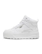 Puma Pantofi sport mid-high de piele si piele ecologica Karmen II Idol - Alb optic
