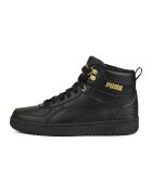 Puma Pantofi sport mid-high de piele si piele ecologica Rebound Rugged - Auriu/Negru stins