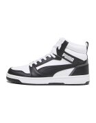 Puma Pantofi sport mid-high din piele ecologica Rebound - Negru/Gri/Alb optic