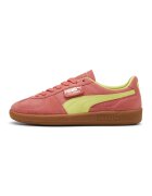 Puma Pantofi sport Palermo de piele intoarsa si piele - Roz somon/Verde lime