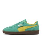 Puma Pantofi sport Palermo de piele intoarsa si piele - Verde persan/Galben mustar