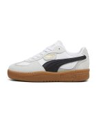 Puma Pantofi sport Palermo LaModa de piele intoarsa cu garnituri de plasa - Alb/Negru/Gri deschis