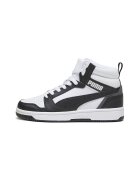 Puma Pantofi sport Rebound V6 mid-cut din piele ecologica - Alb/Negru