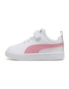 Puma Pantofi sport Rickie AC+ din piele ecologica cu velcro - Alb/Lila/Roz
