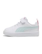 Puma Pantofi sport Rickie AC+ din piele ecologica cu velcro - Verde pal/Alb optic