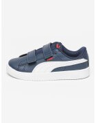 Puma Pantofi sport Rickie de piele ecologica cu velcro - Alb/Bleumarin