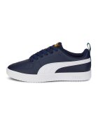 Puma Pantofi sport Rickie low-cut din piele ecologica cu perforatii - Alb/Galben/Bleumarin
