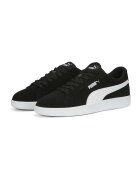 Puma Pantofi sport Smash 3.0 de piele intoarsa cu insertii de piele - Negru/Alb murdar