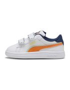 Puma Pantofi sport Smash 3.0 Playdate V de piele ecologica cu barete velcro - Portocaliu/Alb optic