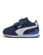Puma Pantofi sport ST Runner v4 NL cu inchidere velcro - Alb/Bleumarin