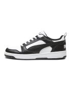 Puma Pantofi sport unisex Rebound v6 din piele ecologica - Alb/Negru