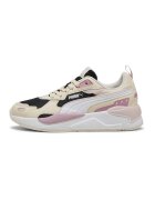 Puma Pantofi sport X-Ray 3 de plasa cu insertii de piele ecologica - Alb fildes/Negru/Roz
