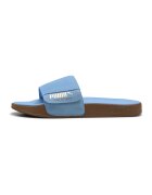 Puma Papuci de piele cu logo - Albastru azur