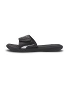 Puma Papuci de piele ecologica cu velcro Royalcat Comfort - Negru/Argintiu