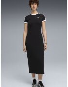 Puma Rochie lunga din amestec de bumbac cu croiala cambrata - Alb/Negru