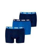 Puma Set de boxeri cu banda logo in talie - 3 perechi - Albastru royal/Bleumarin