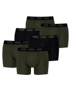 Puma Set de boxeri cu banda logo in talie - 6 perechi - Verde/Negru