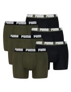 Puma Set de boxeri cu banda logo in talie - 6 perechi - Verde/Negru