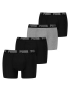 Puma Set de boxeri din amestec de bumbac cu banda logo in talie Everyday 29751 - 4 perechi - Negru/Gri